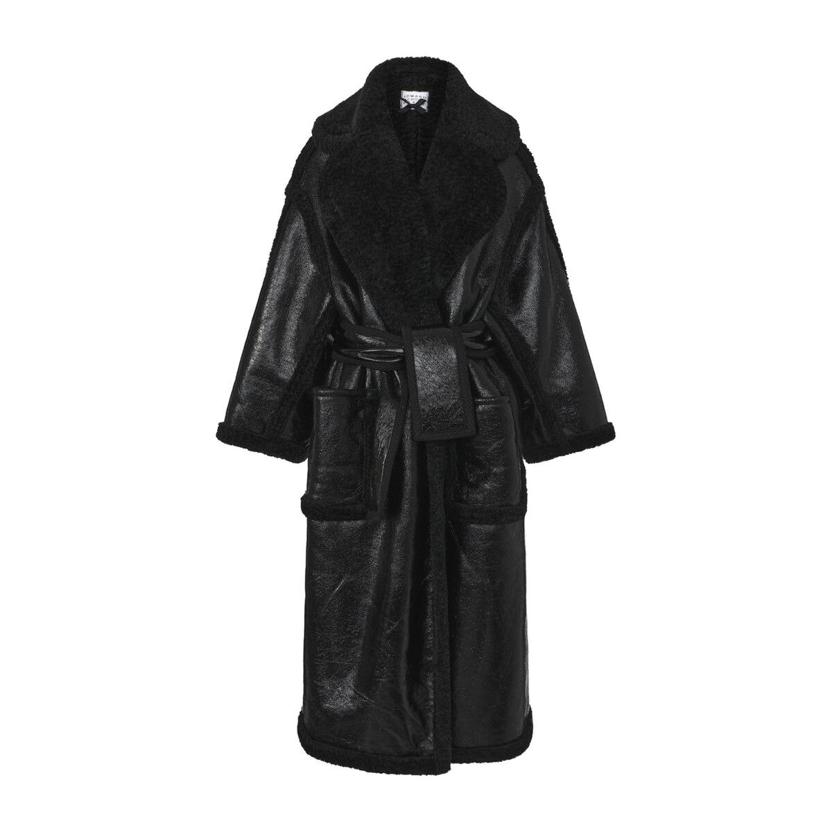 1EA1010-116 [EDWARD ACHOUR] Classic Coat Black #110209/1111/05 (EU)