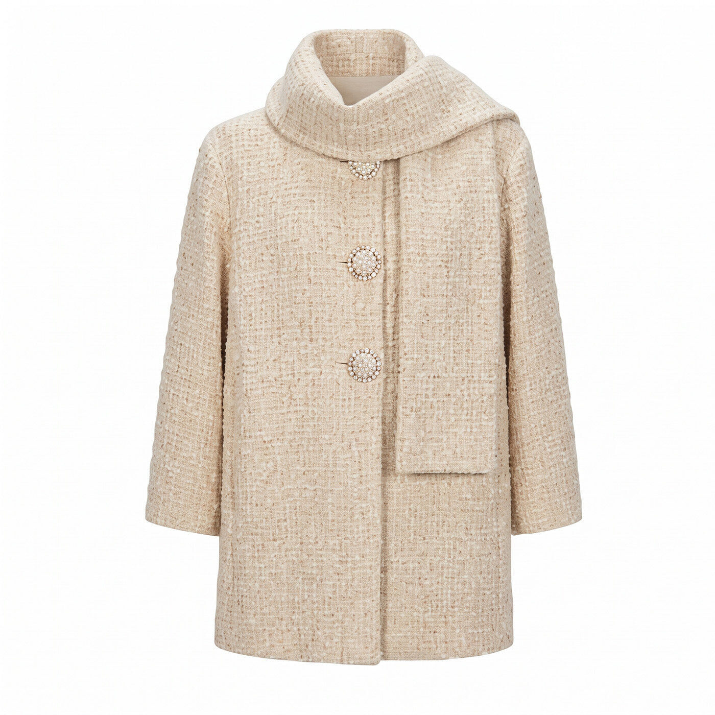 1EA1010-126 [EDWARD ACHOUR] Classic Coat Nude #110217/1107/14 (EU)