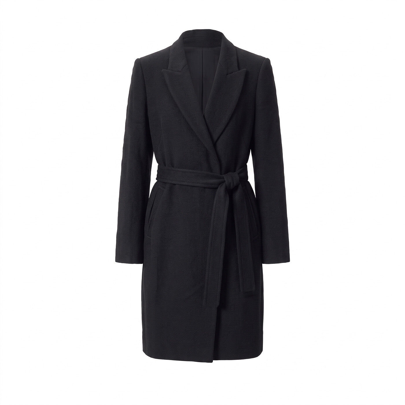 1EA1010-130 [EDWARD ACHOUR] Classic Coat Black #110221/1150/05 (EU)