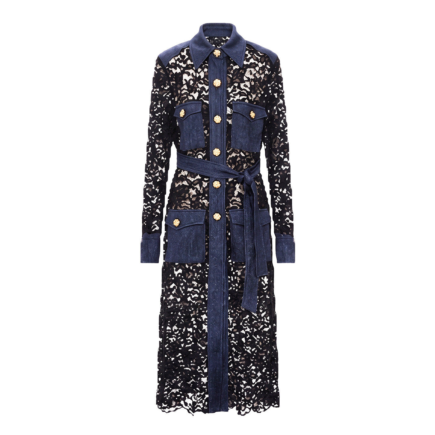 1EA1010-133 [EDWARD ACHOUR] Classic Coat Navy/Black #110227/1159/78 (EU)