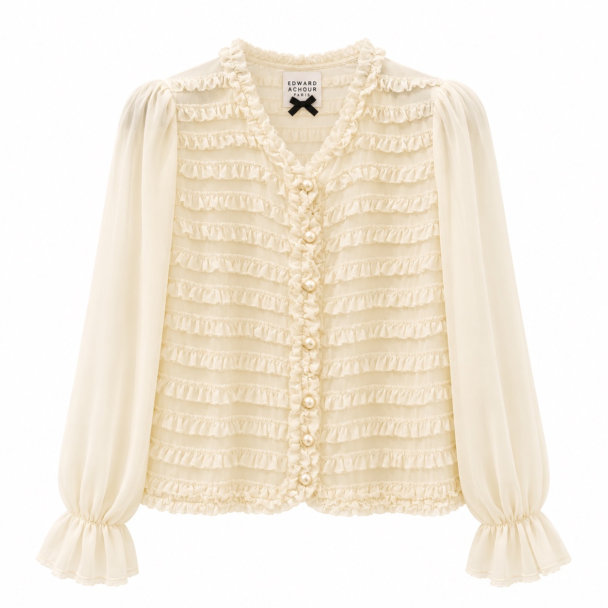 1EA1010-053 [EDWARD ACHOUR] Women Blouse Ivory #110613/1143/01 (EU)