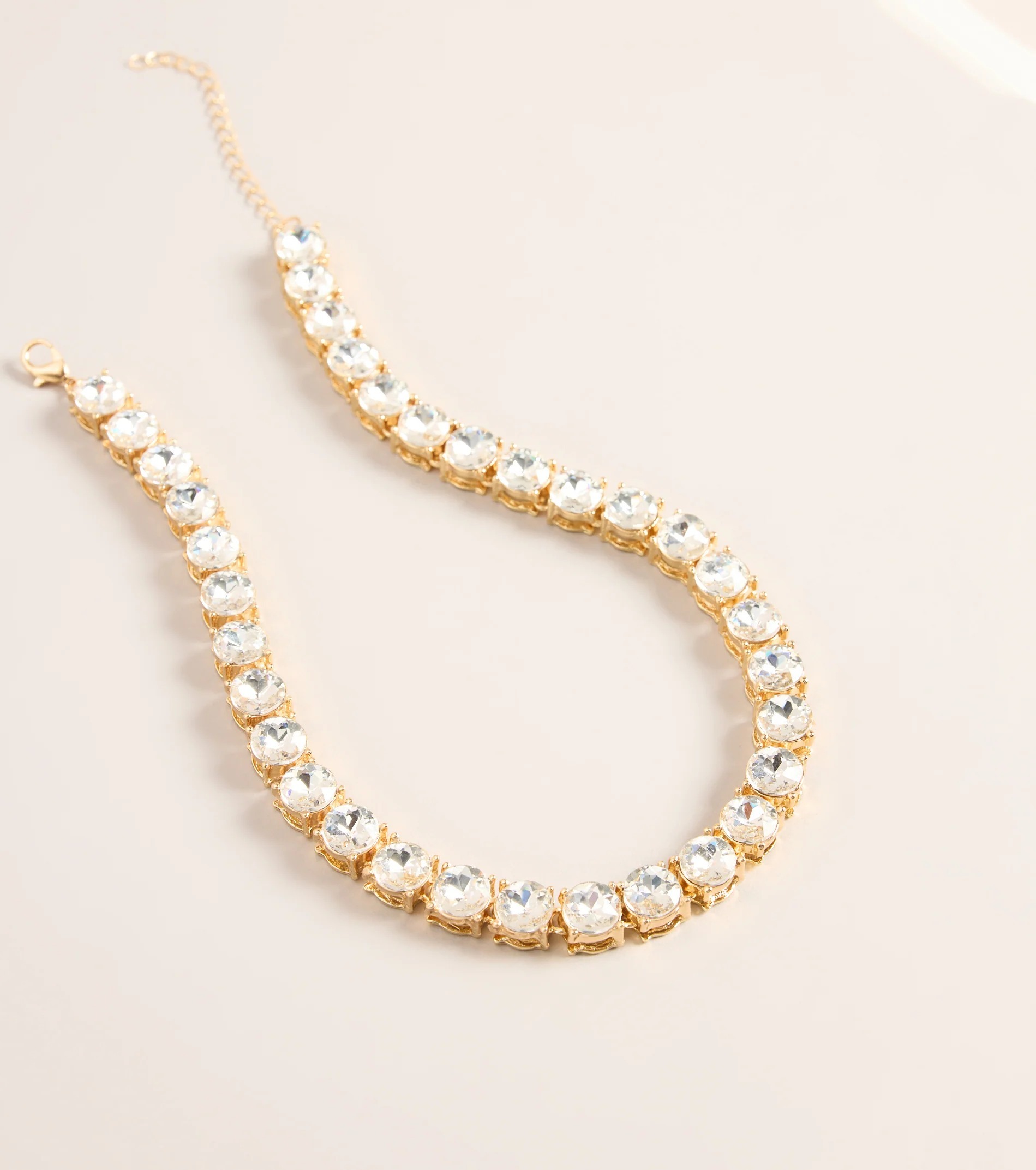 Lux Gold金色水鑽短項鍊
