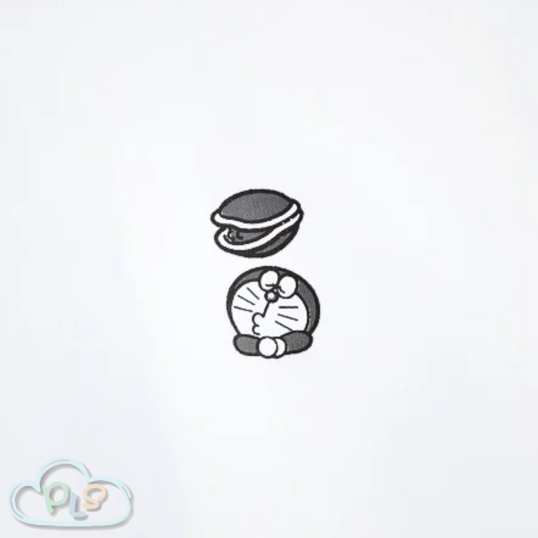 多啦A夢X慵懶寬肩印花上衣  LAKING 白色 #32017-1