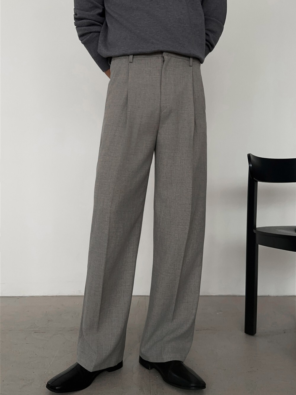 Muse Long Wide Half-Banding Slacks