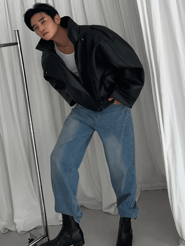Camille Placket Leather Jacket