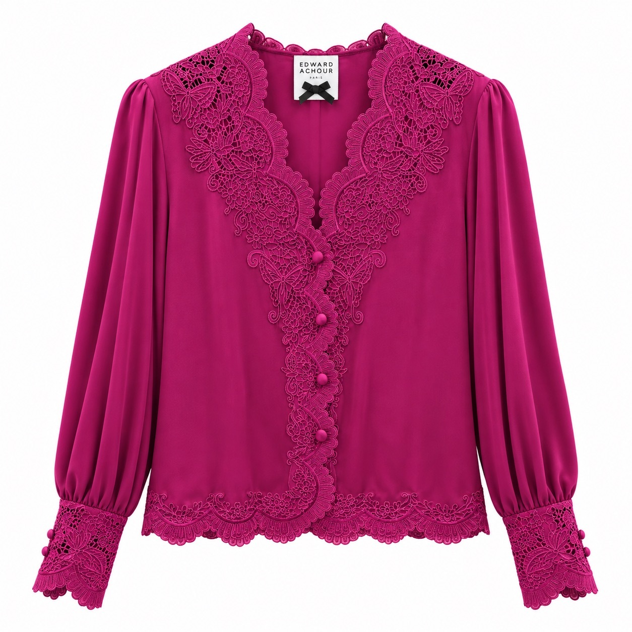 1EA1010-154 [EDWARD ACHOUR] Women Blouse Violet #110612/1142/40 (EU)
