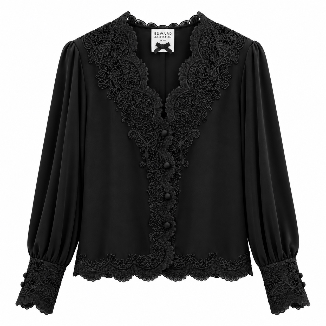 1EA1010-153 [EDWARD ACHOUR] Women Blouse Black #110612/1142/05 (EU)