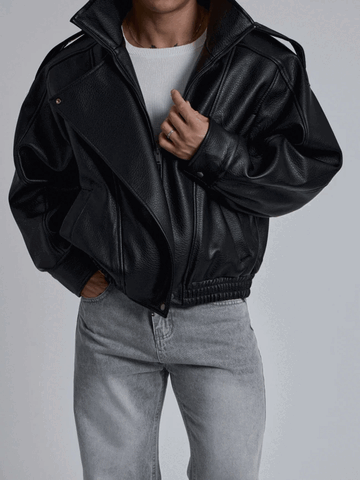 Camille Placket Leather Jacket