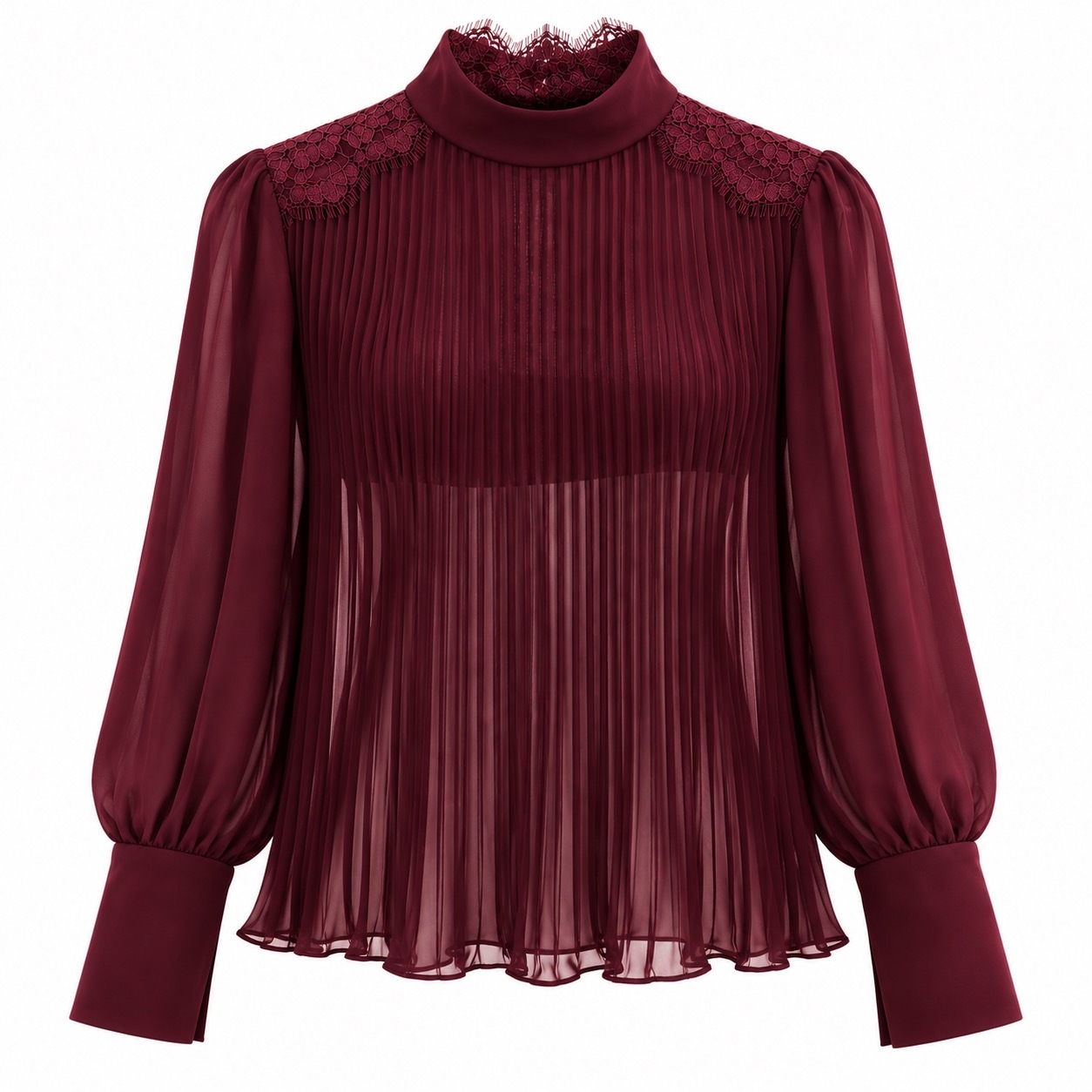 1EA1010-165 [EDWARD ACHOUR] Women Blouse Bordeaux #110627/1146/33 (EU)