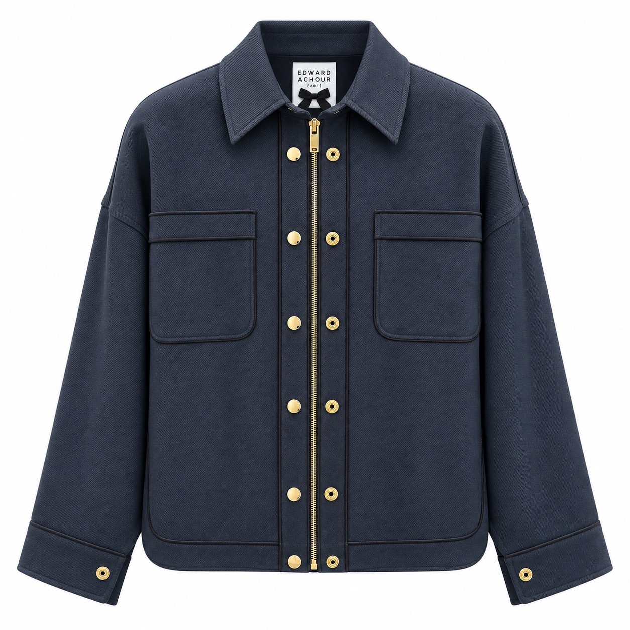 1EA1010-148 [EDWARD ACHOUR] Women Blouse Navy #110605/1125/15 (EU)