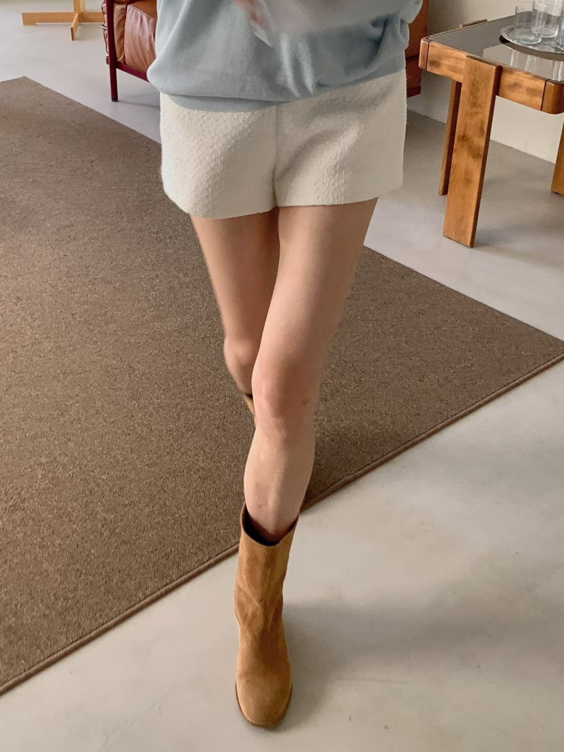 顆粒迷你西裝短褲
