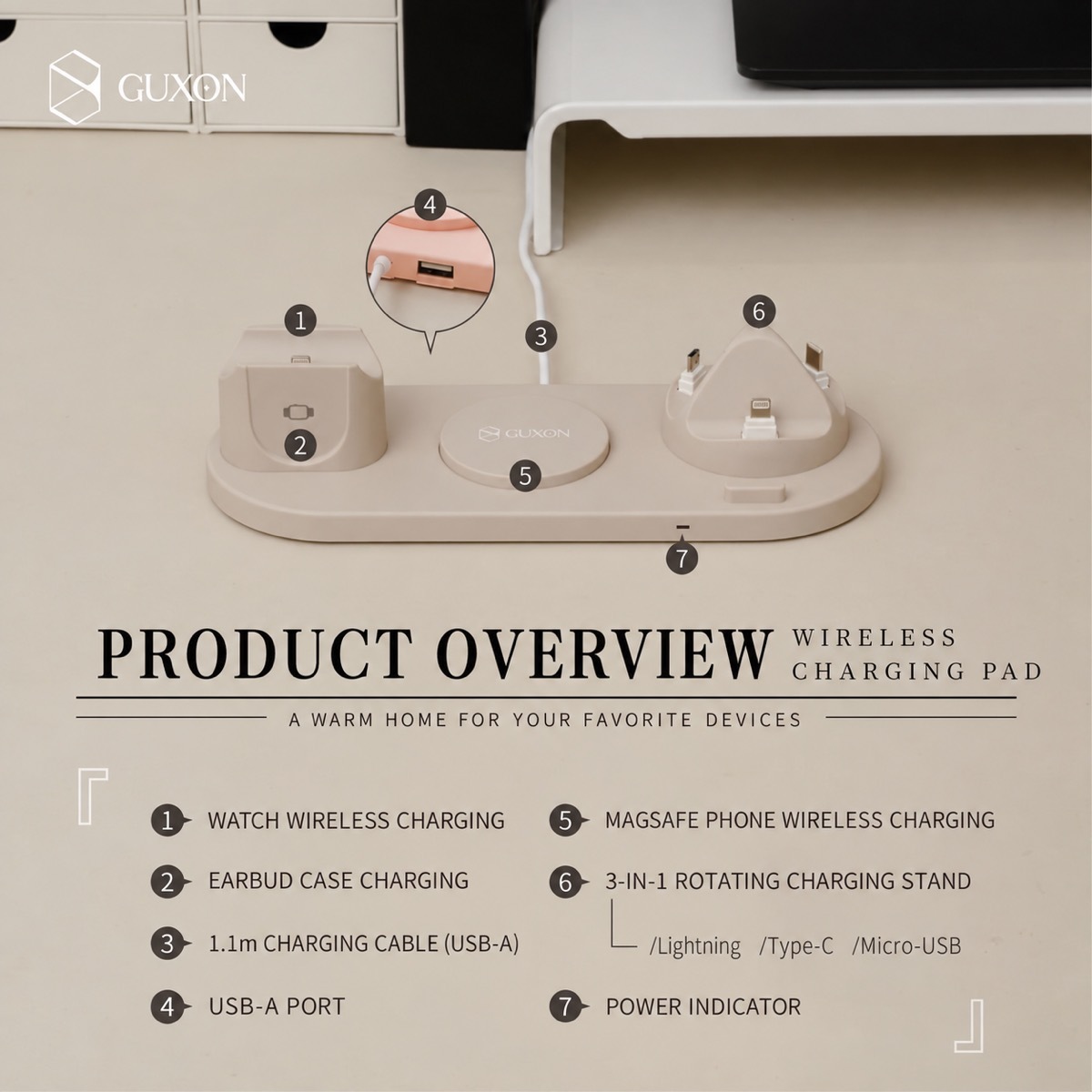 GUXON wireless charging station