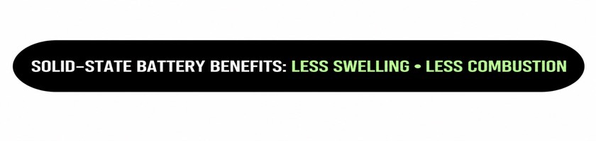 Advantages of solid-state batteries: resistant to swelling and resistant to burning