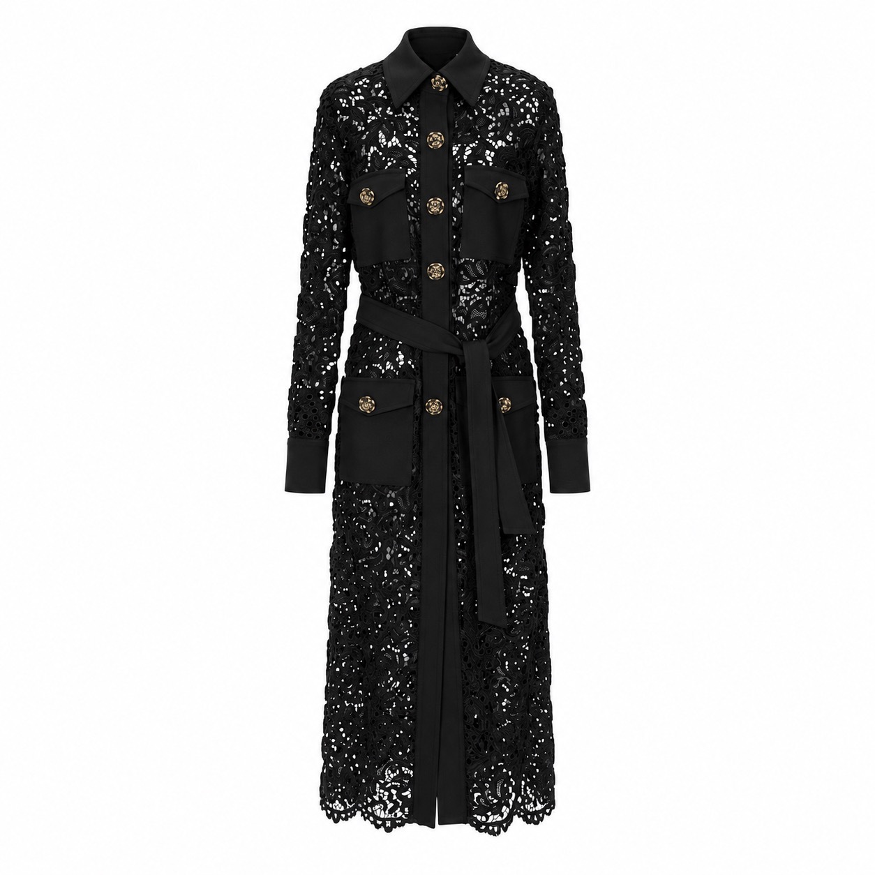 1EA1010-131 [EDWARD ACHOUR] Classic Coat Black #110226/1158/05 (EU)