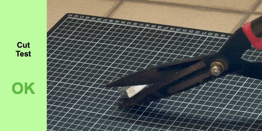 Cut-open test of the Cube solid-state battery, result marked OK