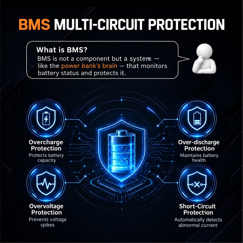 The Cube carries BMS multi-circuit protection, including overcharge, over-discharge, over-voltage and over-temperature protection