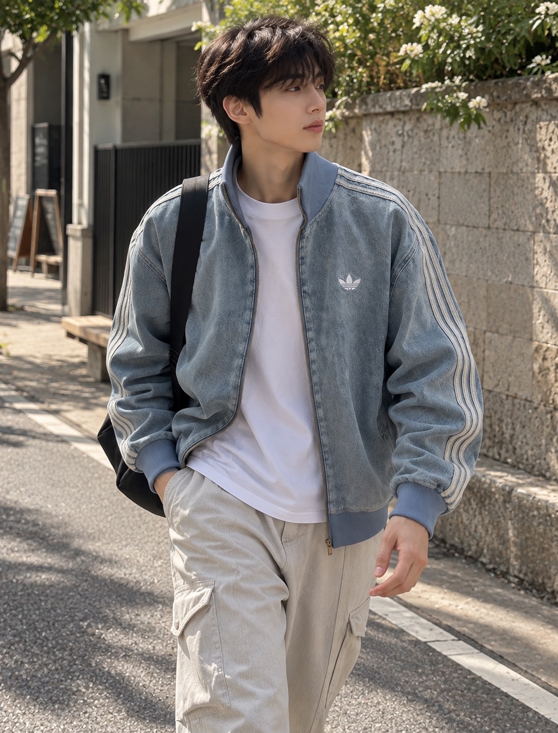 【預購】Adidas COLOR FIREBIRD 牛仔外套 水洗 刷舊 藍色 外套 男款KS4970