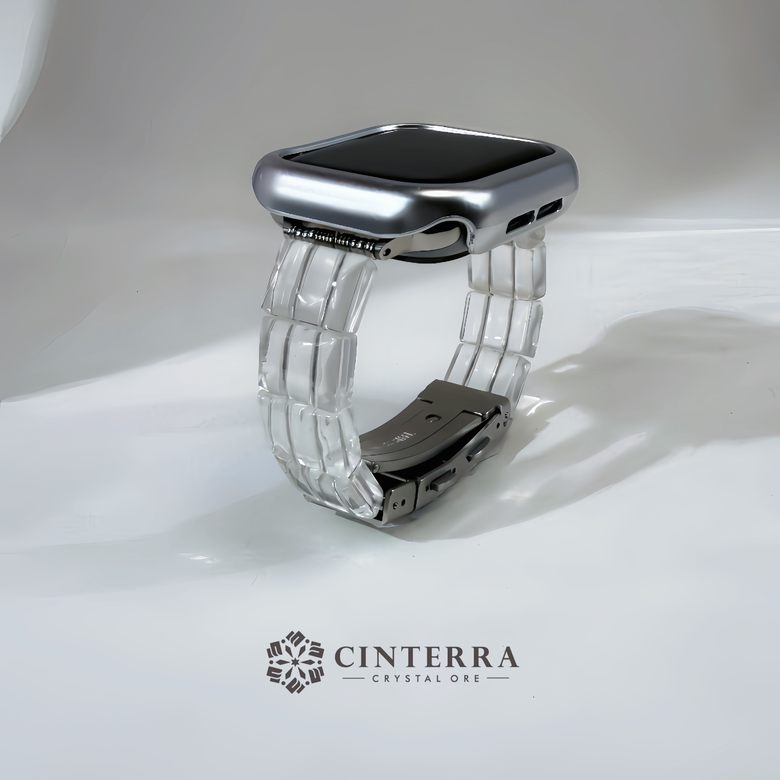 【萬能淨化石】白水晶Apple Watch 錶帶｜白水晶錶帶