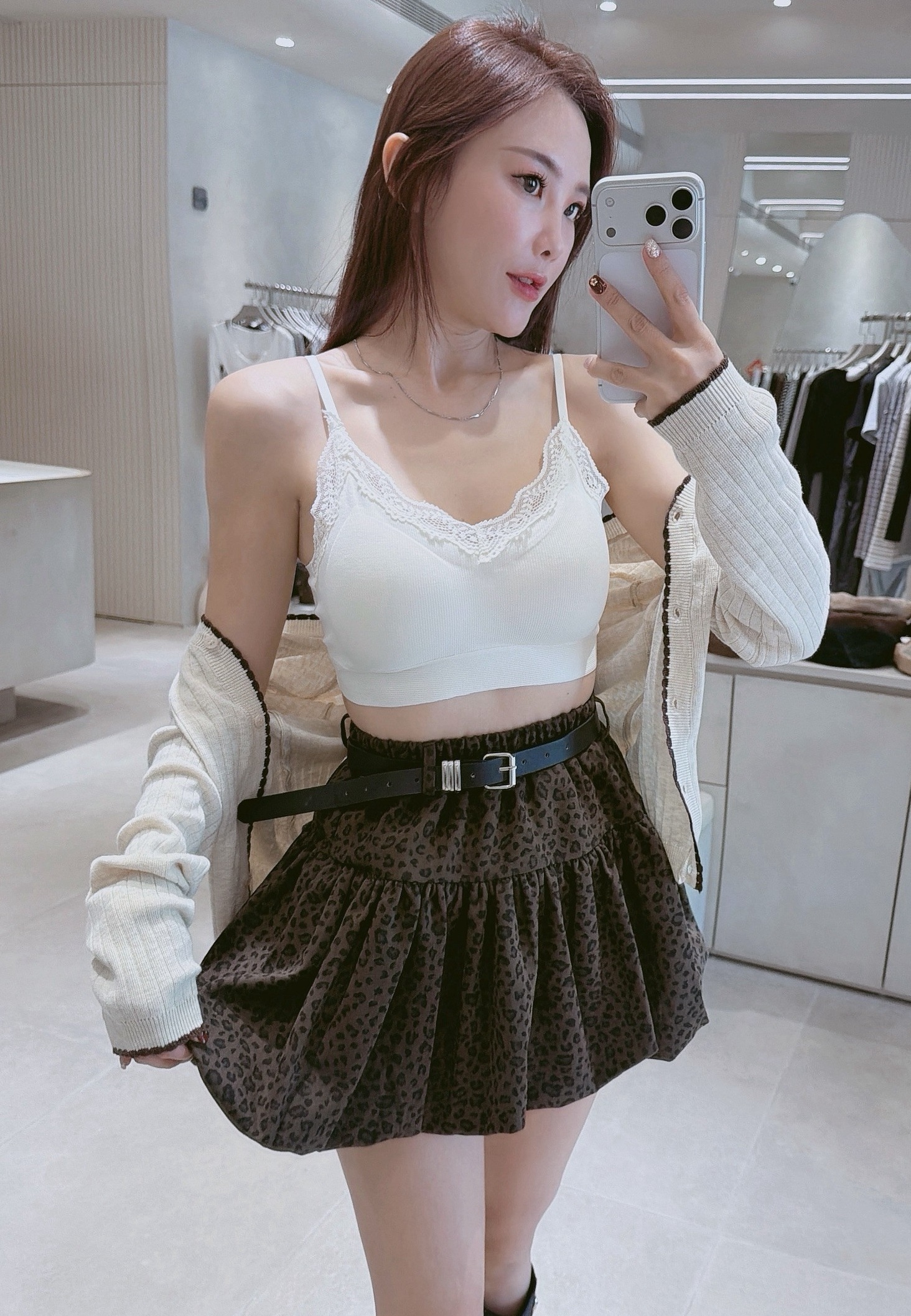 接蕾絲細坑紋小可愛 3555