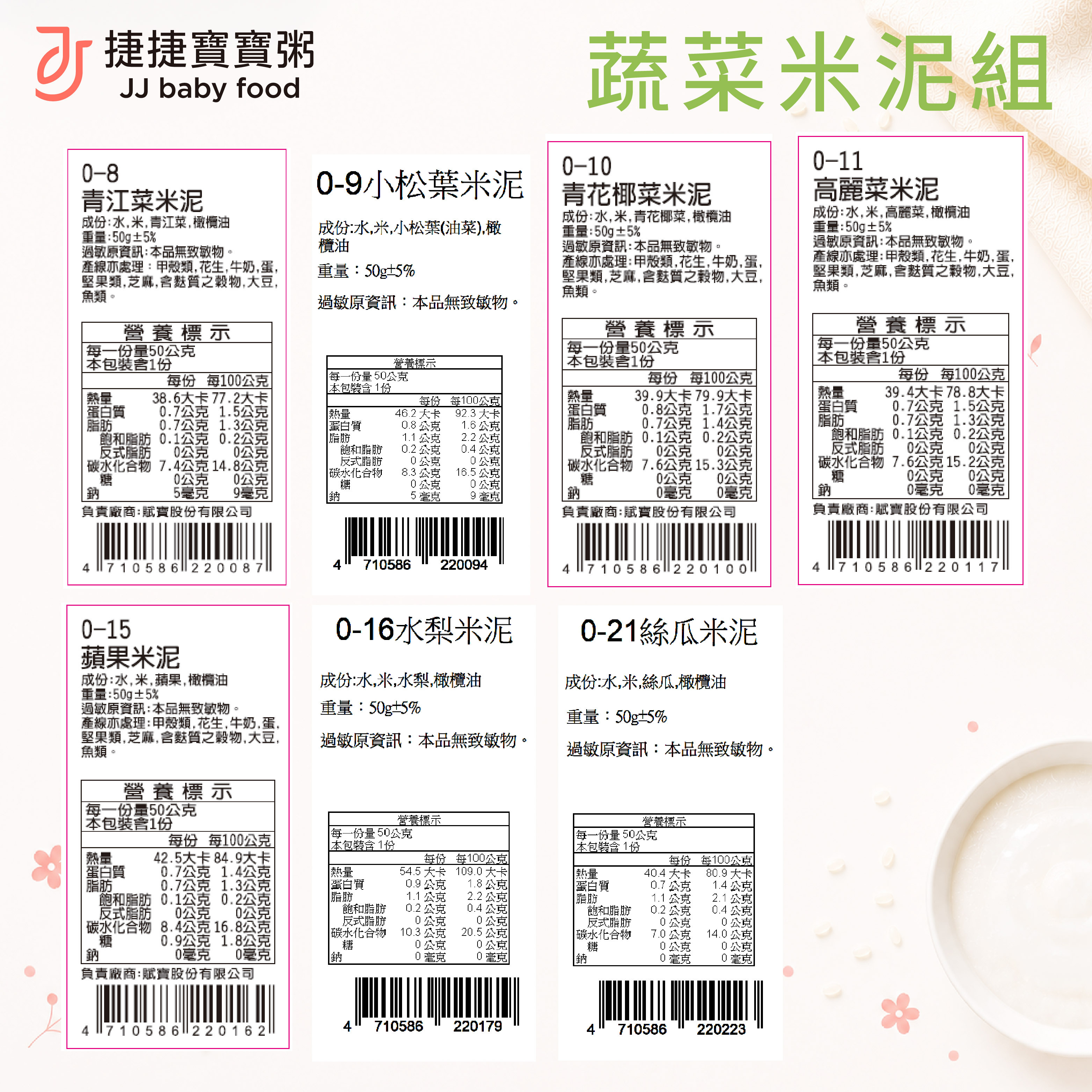 寶寶副食品-G-0-2 蔬菜米泥 NEW