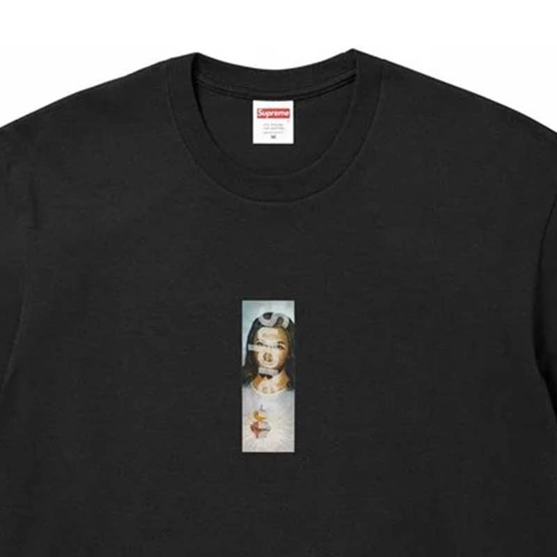 Supreme Prayer Card Box Logo Tee Black 耶穌 祈禱者 短袖上衣 黑色 FW26T68-BK [台灣現貨]