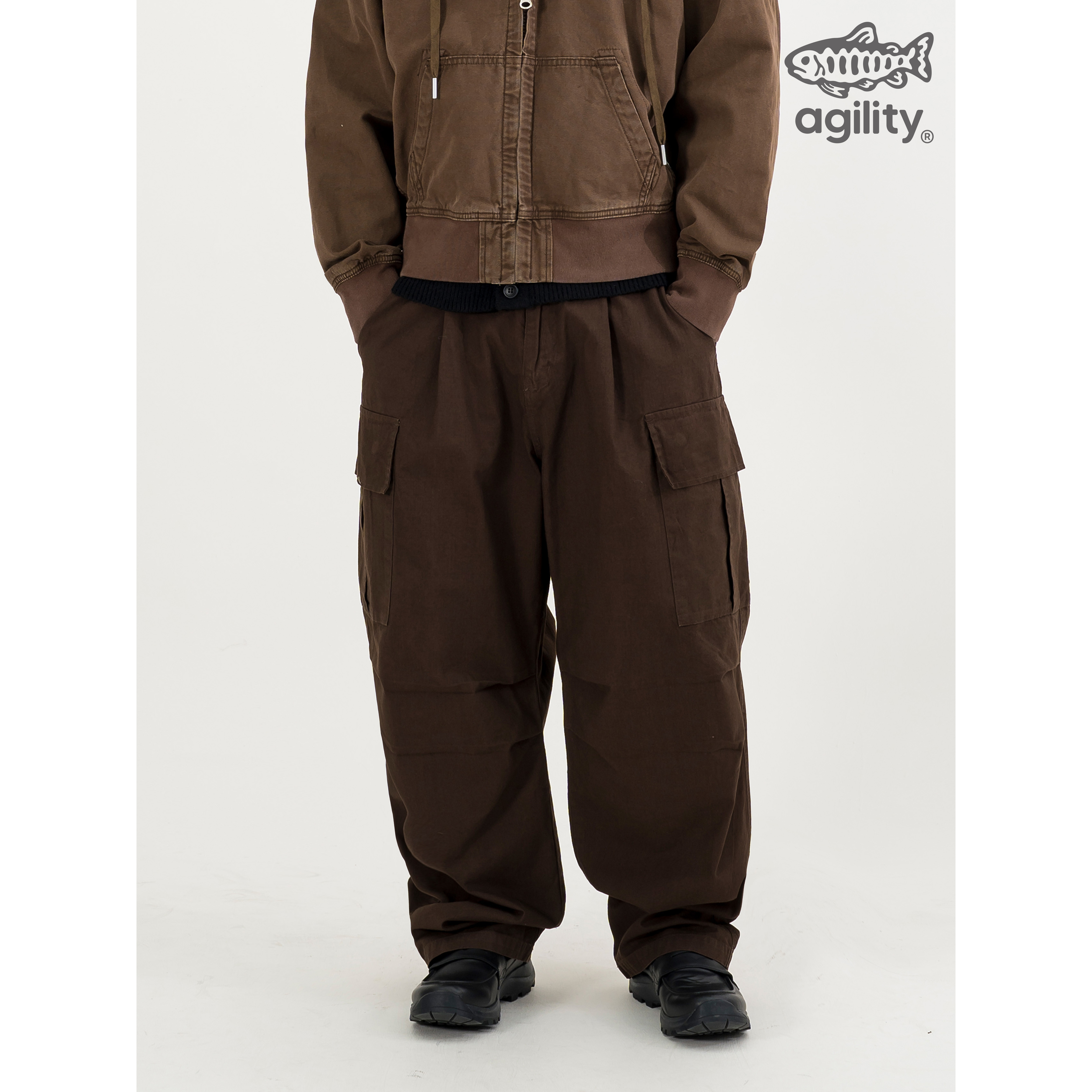 AGILITY Washed Baggy Cargo Pants 水洗 六口袋 軍長褲 [A4W]