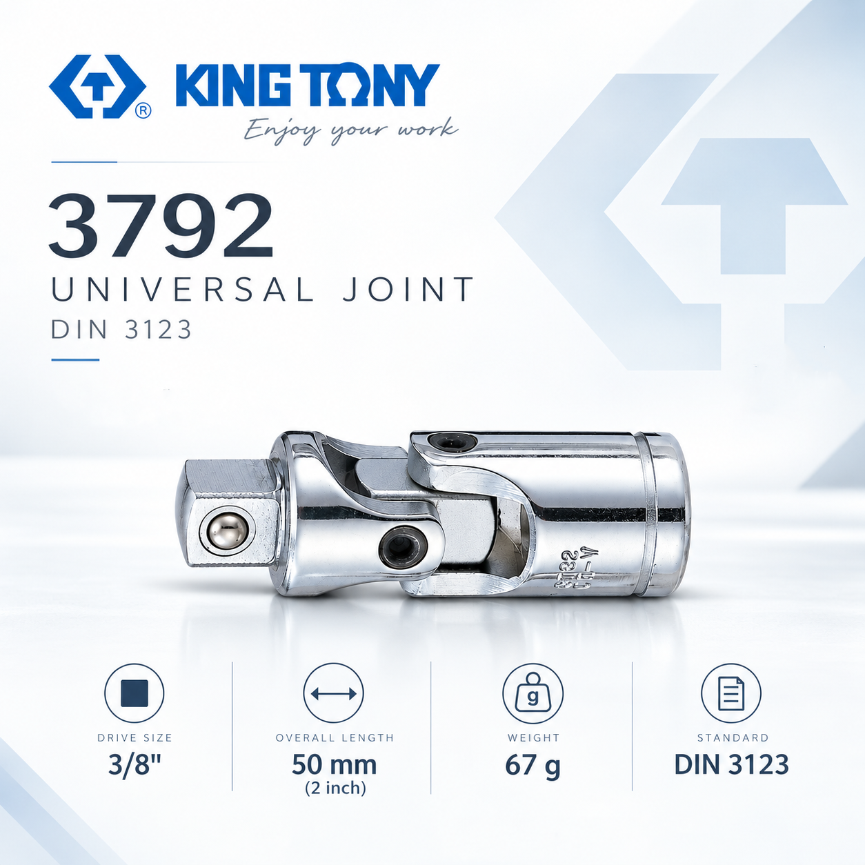 KING TONY 金統立｜三分 3分 3/8" 萬向接頭 轉換頭 萬向套筒接頭 手動萬向套筒頭｜3792