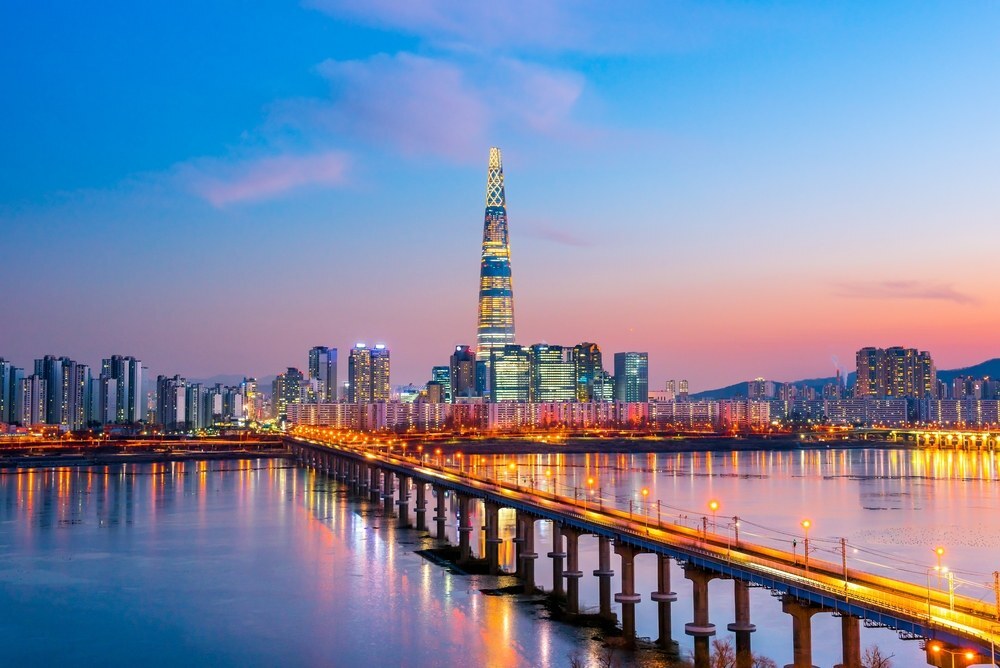 首爾漢江及樂天世界塔夜景