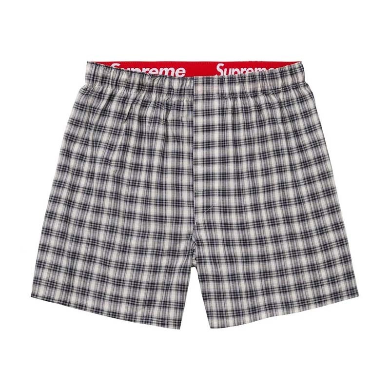 Supreme®/Hanes® Plaid Boxers (4 Pack) 純棉四角內褲 運動四角褲 格紋 FW26A37-MI [台灣現貨]