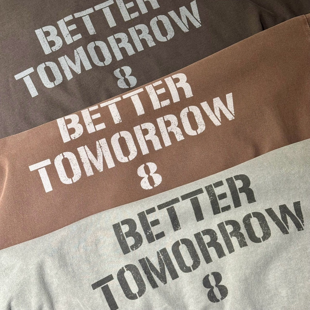 BETTER TOMORROW 水洗字母 長袖 寬鬆 美式復古