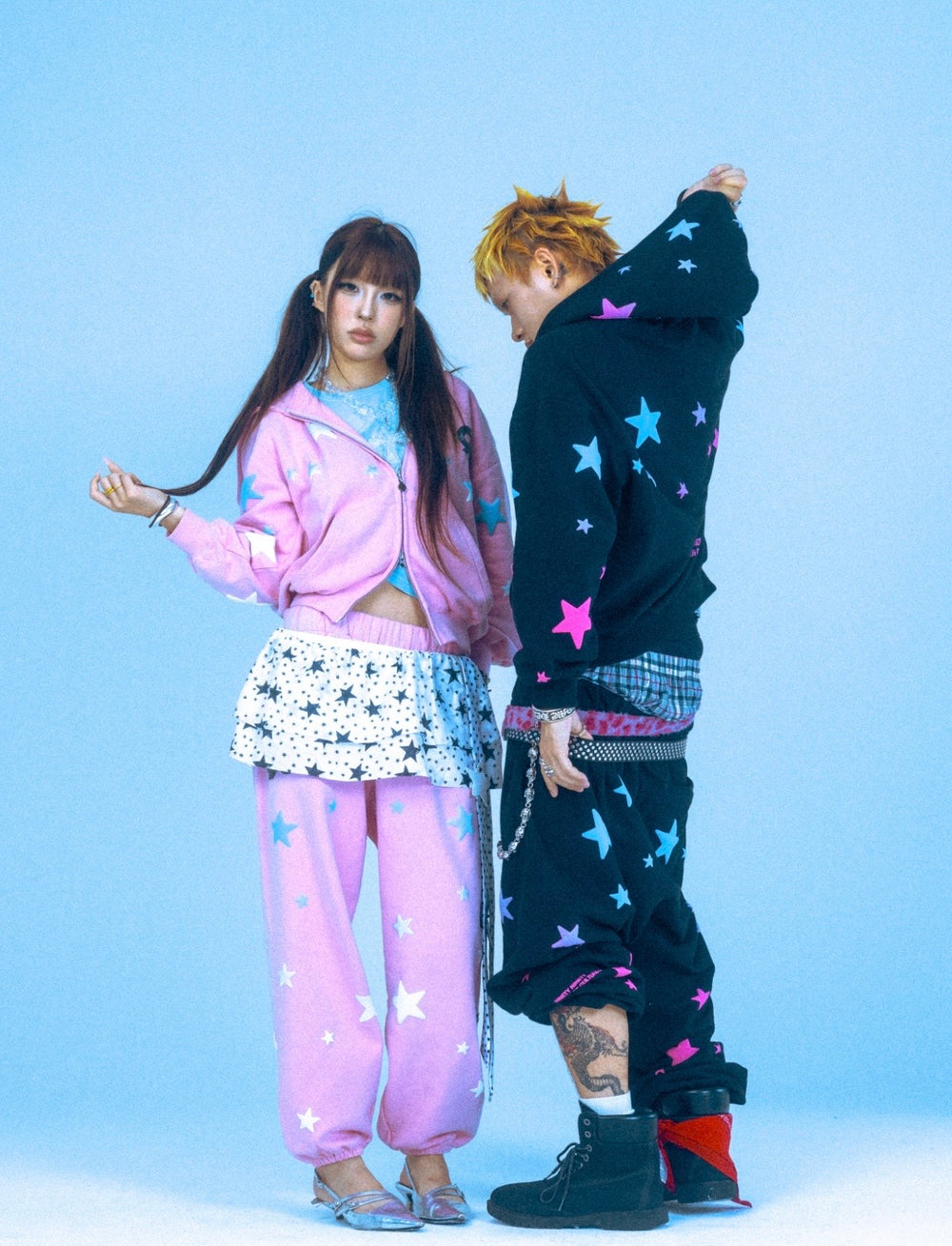 2026AW 9090 90 Grow Star Allover Pants 星星 反光 棉褲 長褲 現貨 NN2418