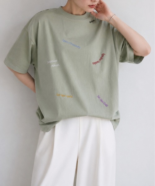 【預購】J100205 隨機刺繡 Logo 日系寬鬆短袖T恤