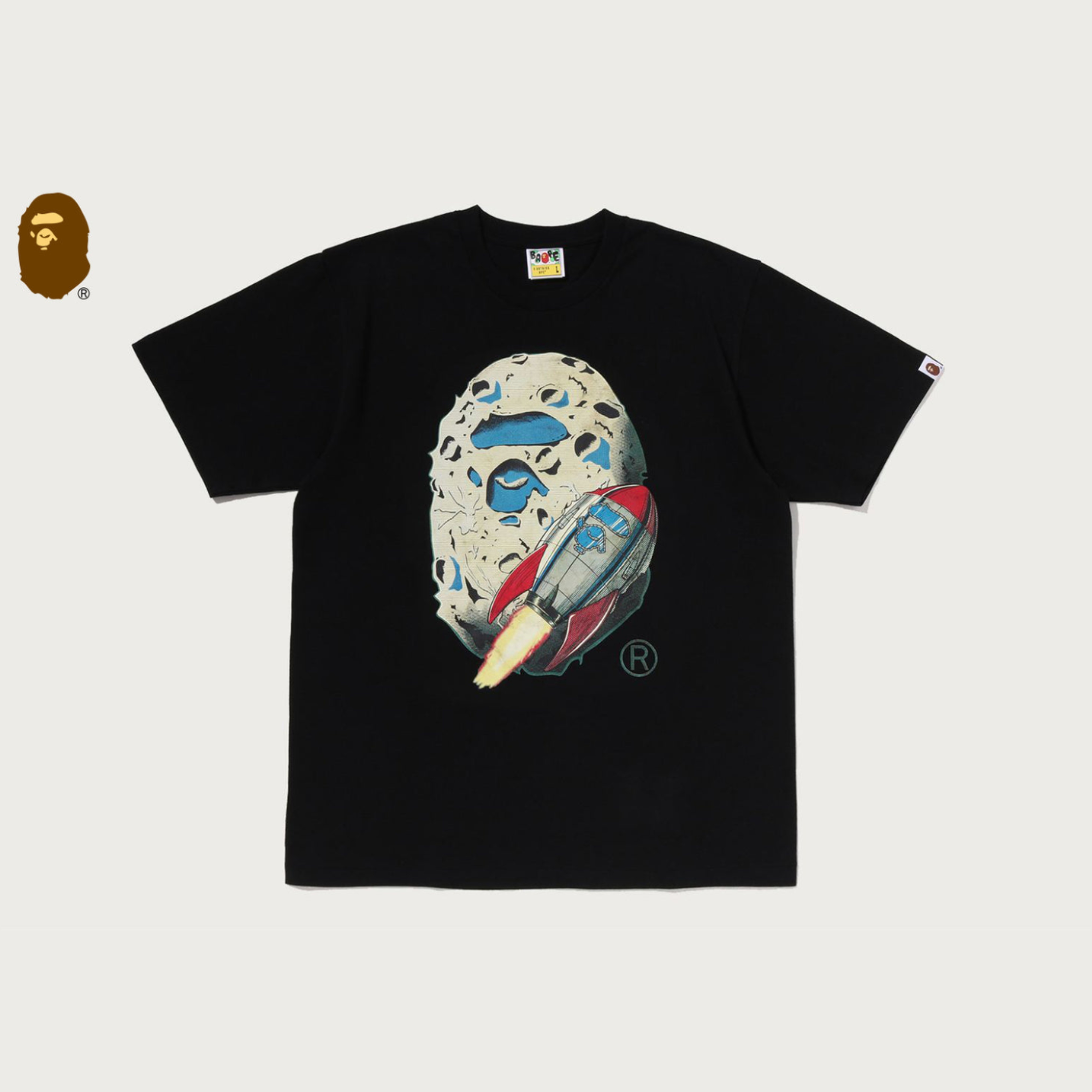 2026AW BAPE A BATHING APE MOON APE HEAD TEE 月球 月亮 大頭 火箭 短T 現貨 1M70110012