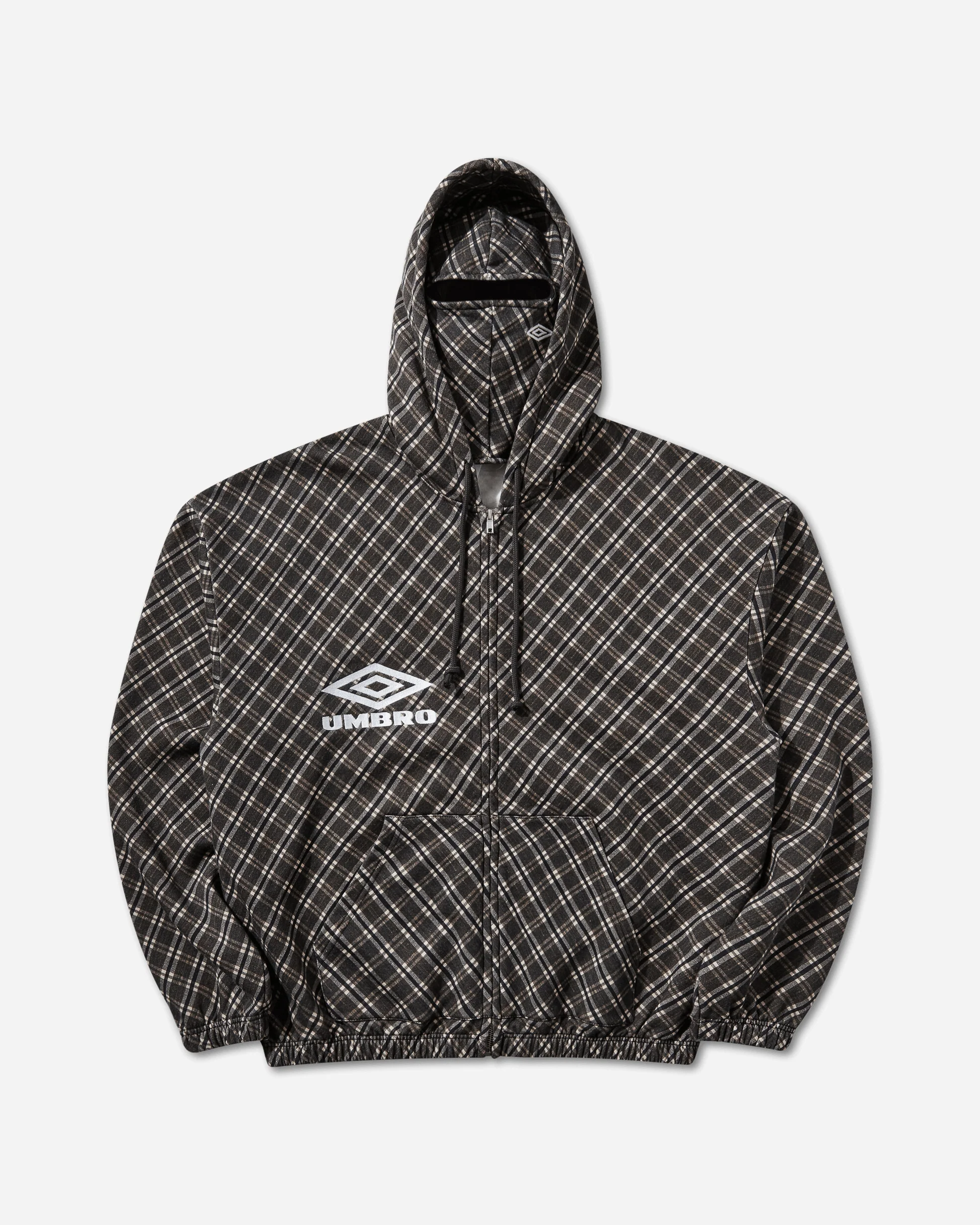 Umbro｜Plaid Masked Hoodie "Brown"