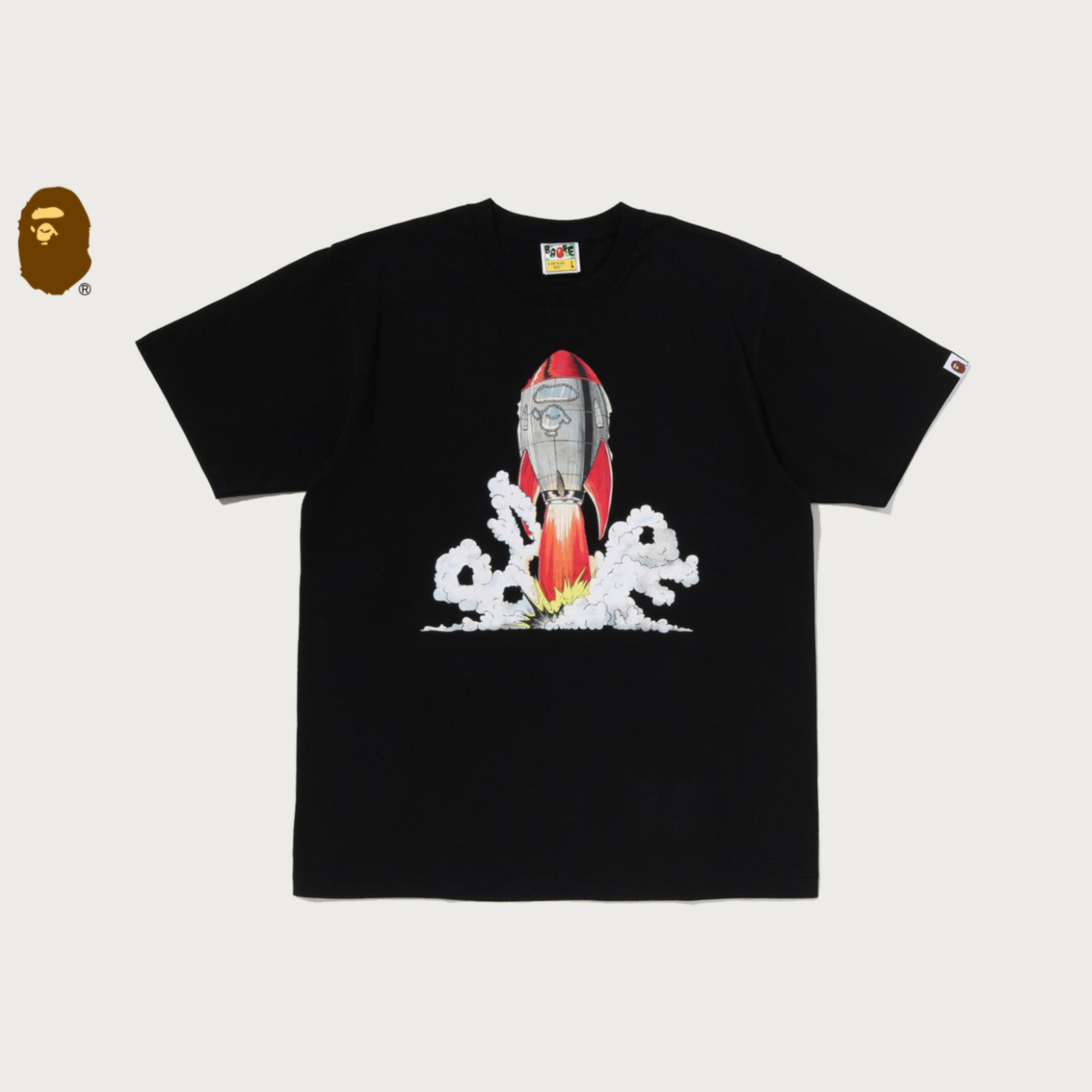 2026AW BAPE A BATHING APE APE HEAD ROCKET TEE 火箭 猿人頭 大頭 短T 現貨 1M70110011