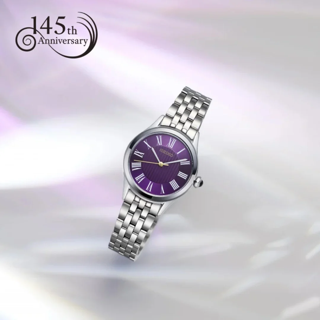 萬年鐘錶 - SEIKO  CS 系列  145 週年江戶紫色面盤經典石英女錶 HGH004P1 / 6N01-00V0P  錶徑29.6MM