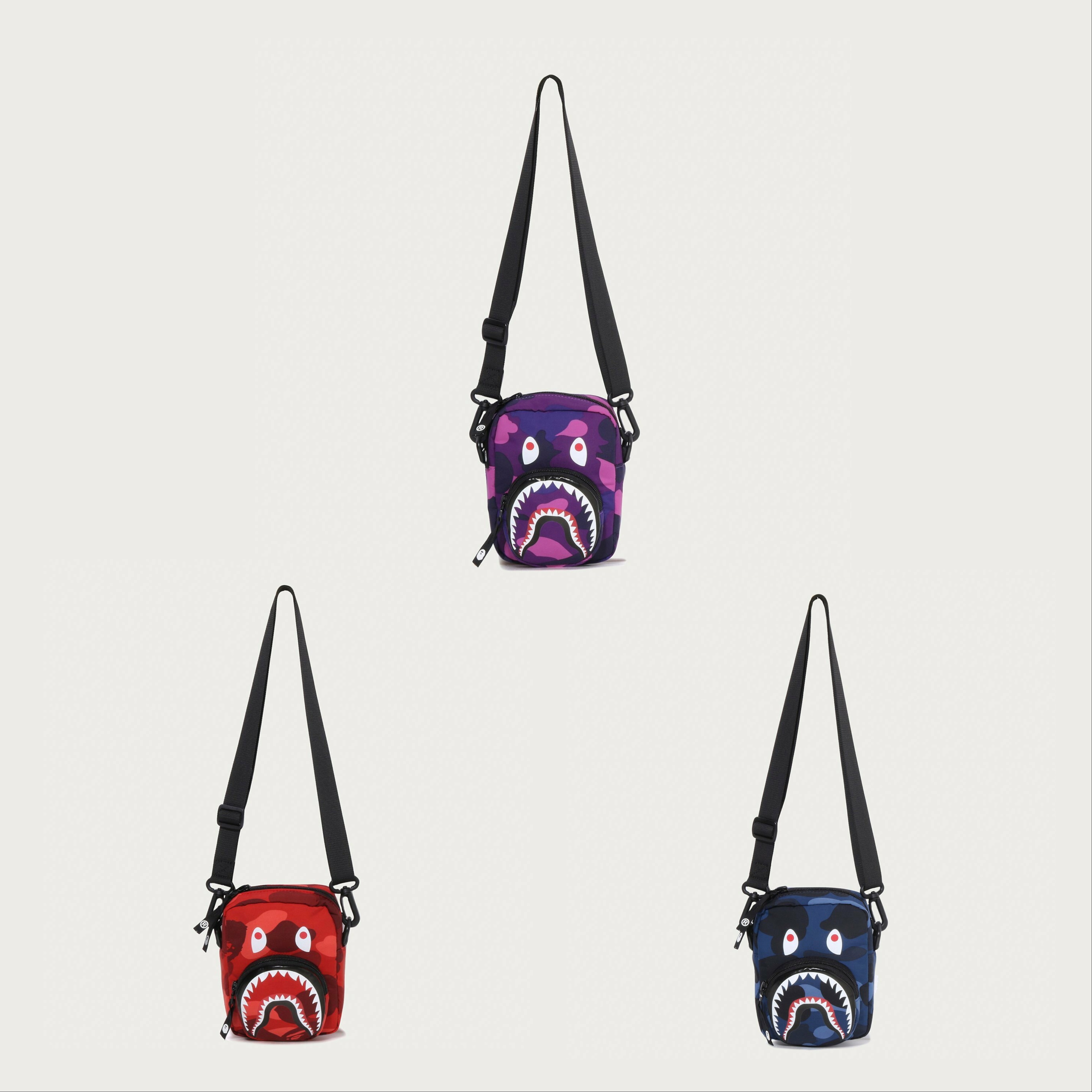 2026AW BAPE A BATHNIG APE COLOR CAMO SHARK MINI SHOULDER BAG 鯊魚 側背包 現貨 1M70190002