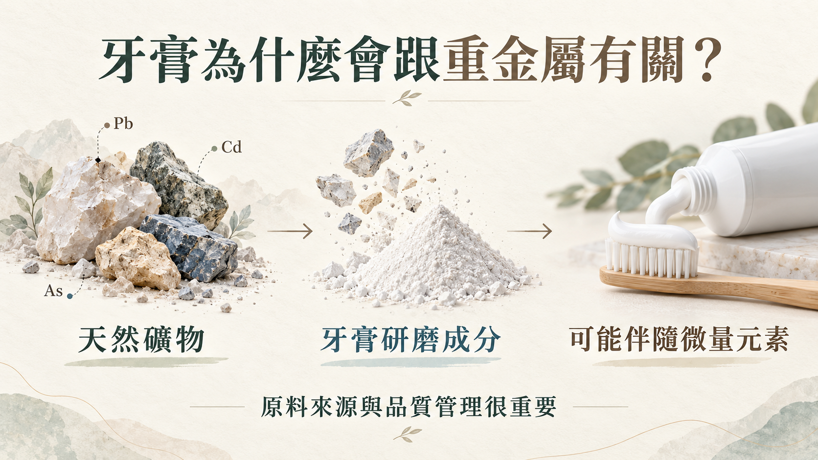 牙膏礦物成分與重金屬