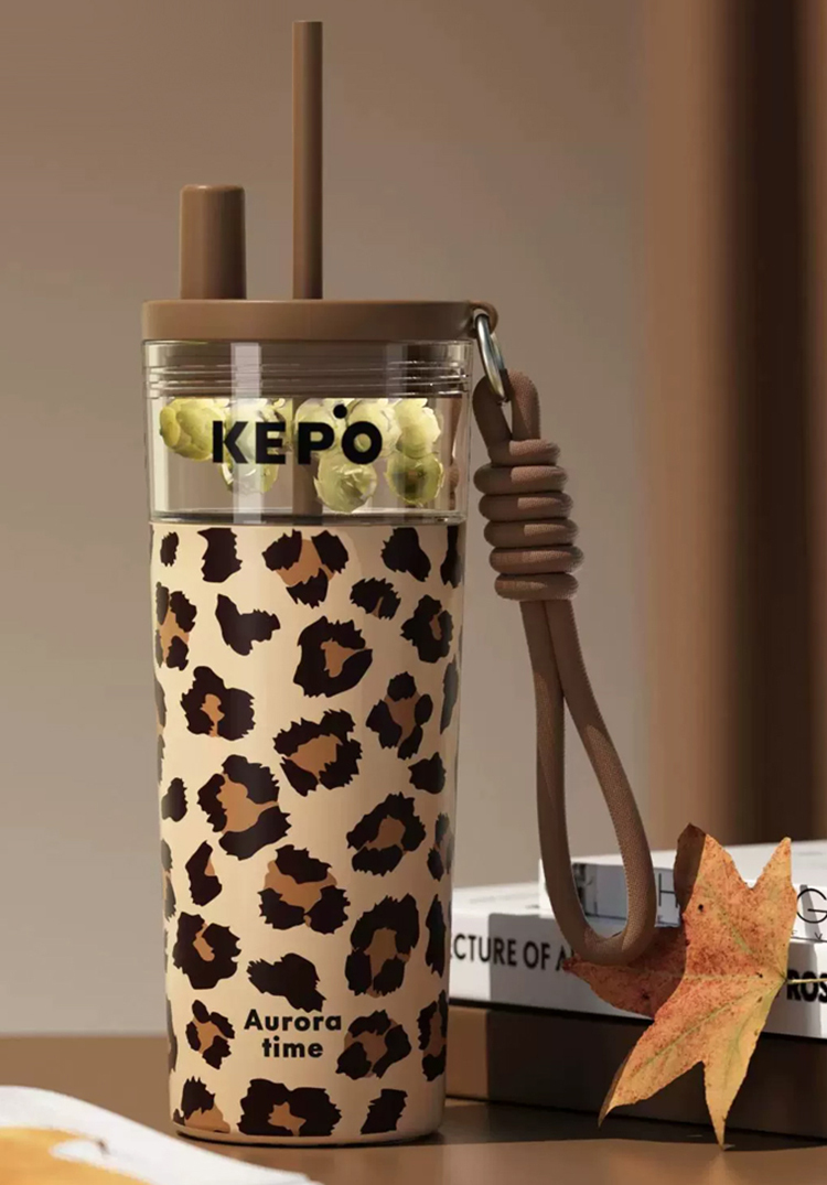 KEPO｜700mL 316L不鏽鋼茶水分離保溫杯 陶瓷款