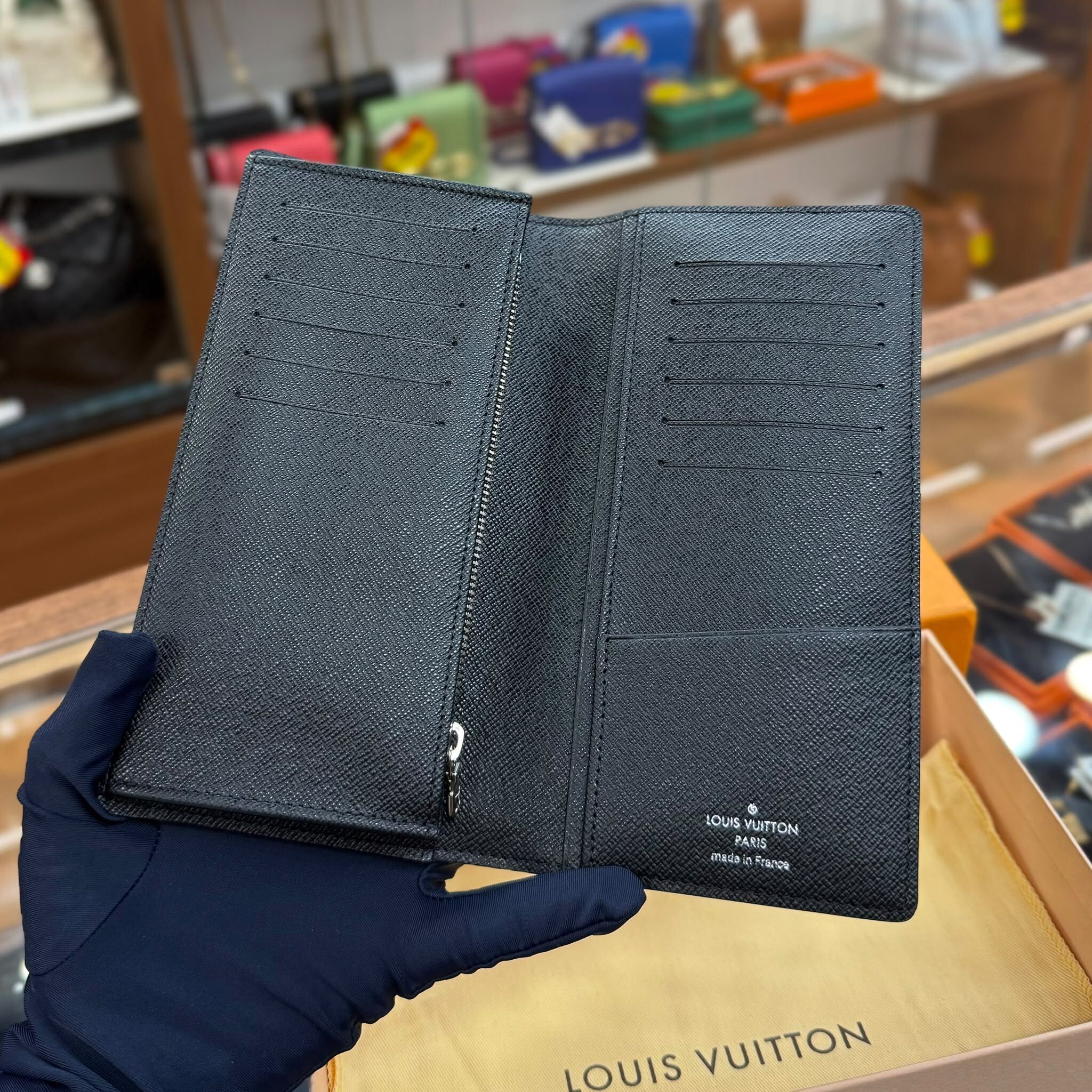 閑置品 LV長銀包 棋盤格黑灰帆布 BRAZZA DAMIER GRAPHITE  LONG WALLET N62665 TA1144