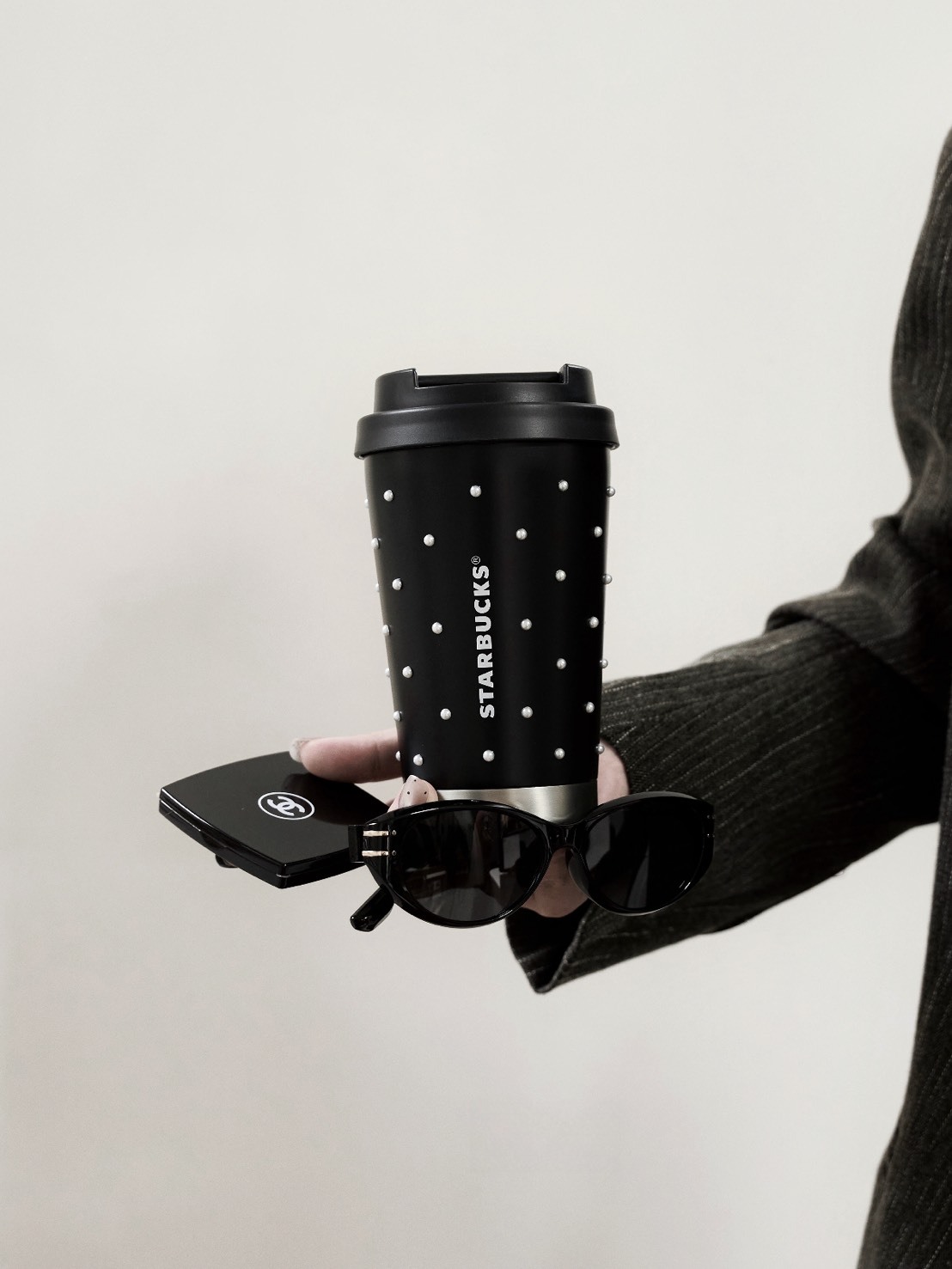 STARBUCKS 星巴克 波點系列 立體 珍珠 不鏽鋼 380ML 隨行保溫杯