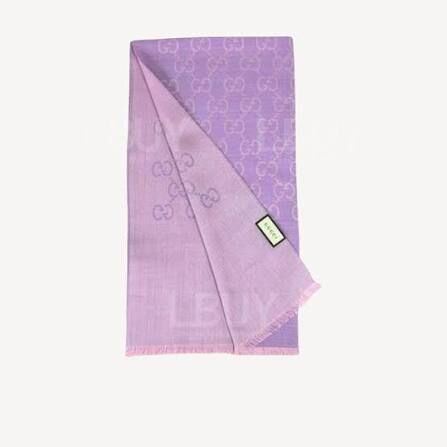 GUCCI 女士羊毛真絲圍巾 (薄款) -紫色 #DS2551