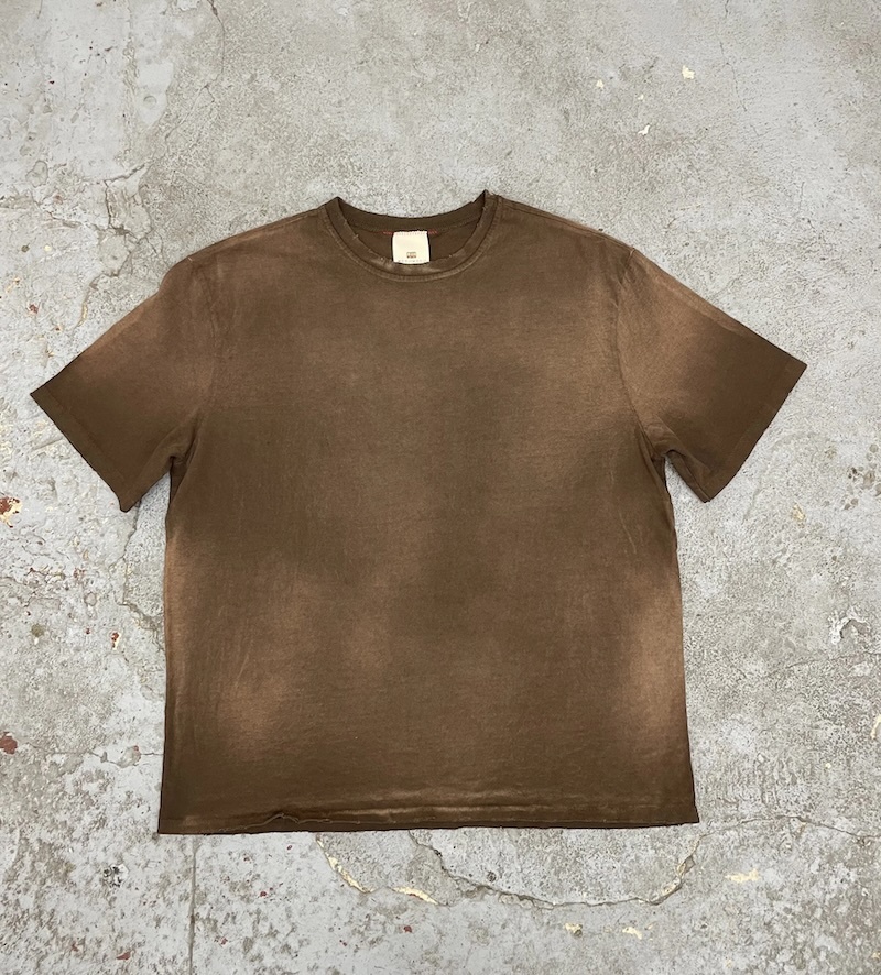 MOOJIMOOJI - OVERSIZE CROP T-SHIRTS - AGED BROWN