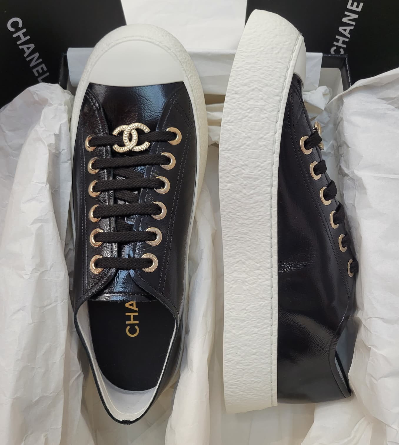 CHANEL G45560 SNEAKERS BLACK 39