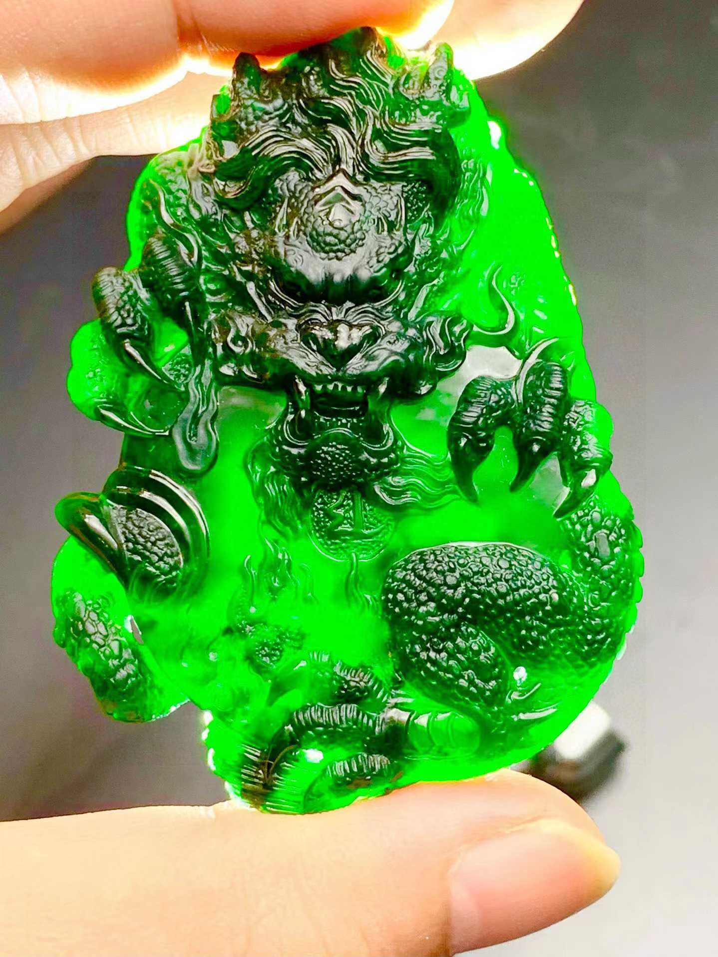 翡翠墨翠龍王降世,天然翡翠A玉, 緬甸玉, Jade, Jadeite