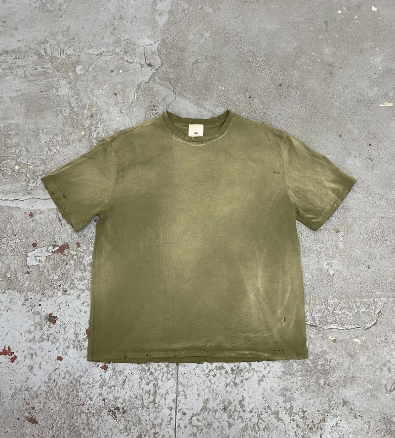 MOOJIMOOJI - OVERSIZE CROP T-SHIRTS - AGED MILITARY GREEN