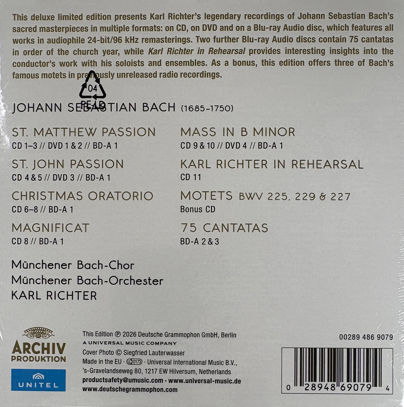 BACH:SACRED WIORSK (EXPANDED EDTION) / (12CD+4DVD+3BDA)