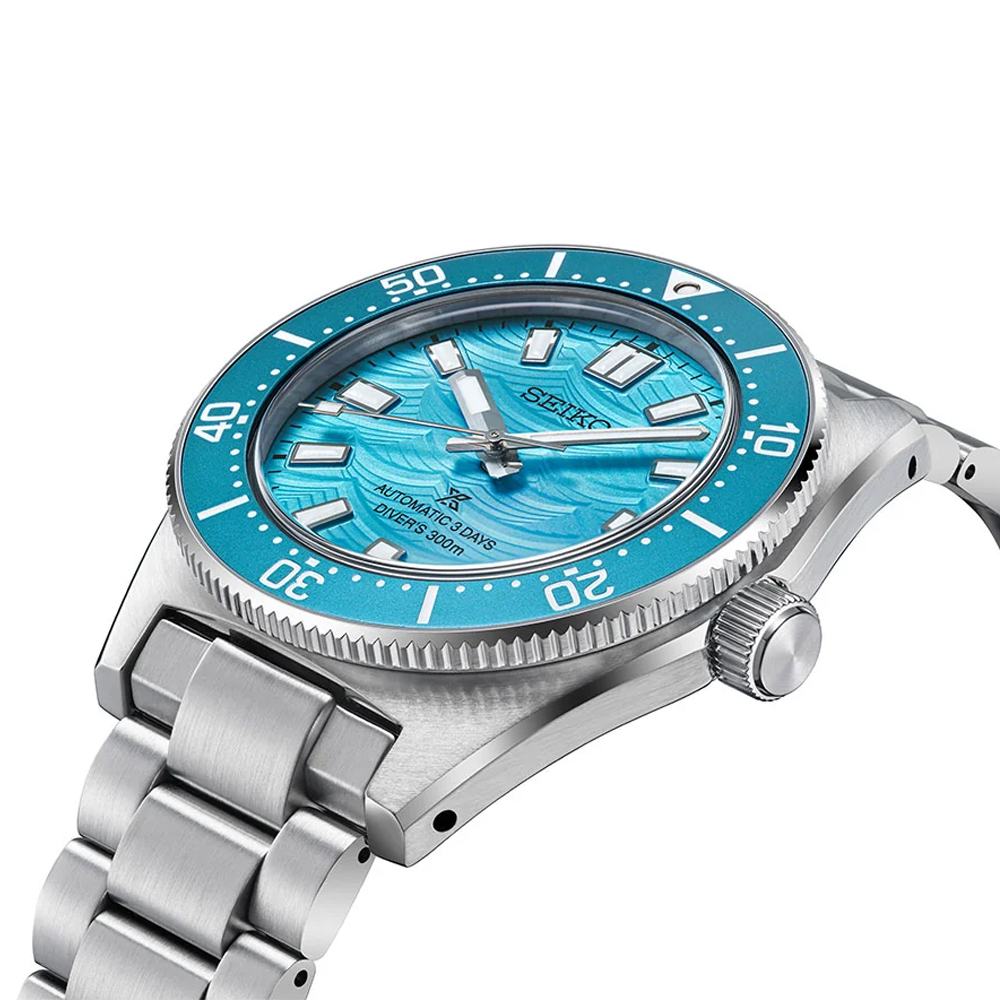 萬年鐘錶 - SEIKO PROSPEX   60週年波光藍面300米三日鍊機芯潛水錶 DIVER SCUBA  HBC011J1 / 6R55-00Z0B 錶徑40MM