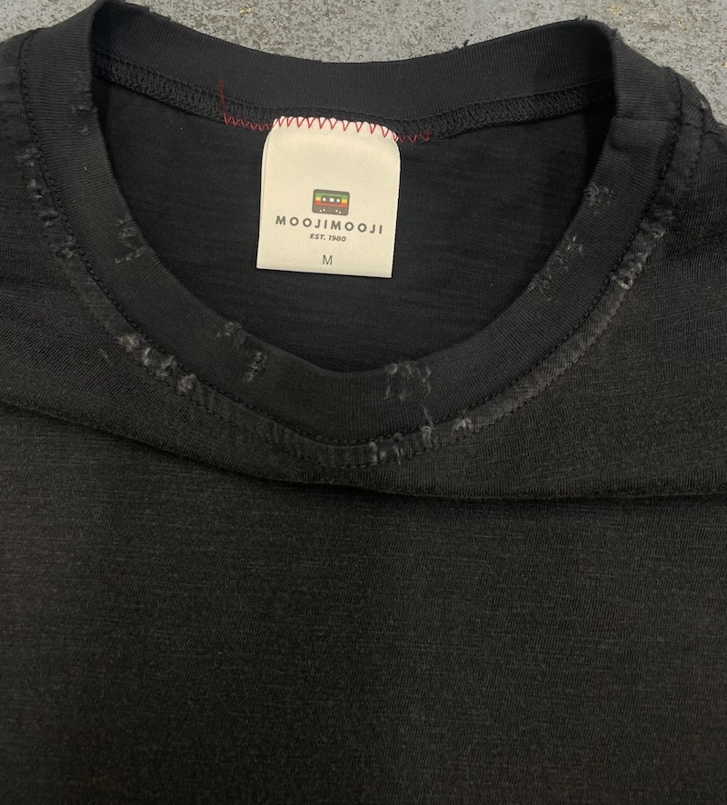 MOOJIMOOJI - OVERSIZE CROP T-SHIRTS - VINTAGE BLACK