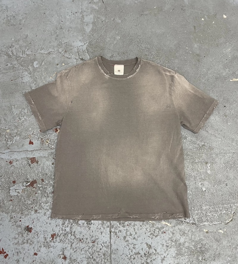 MOOJIMOOJI - OVERSIZE CROP T-SHIRTS - VINTAGE TAUPE GREY